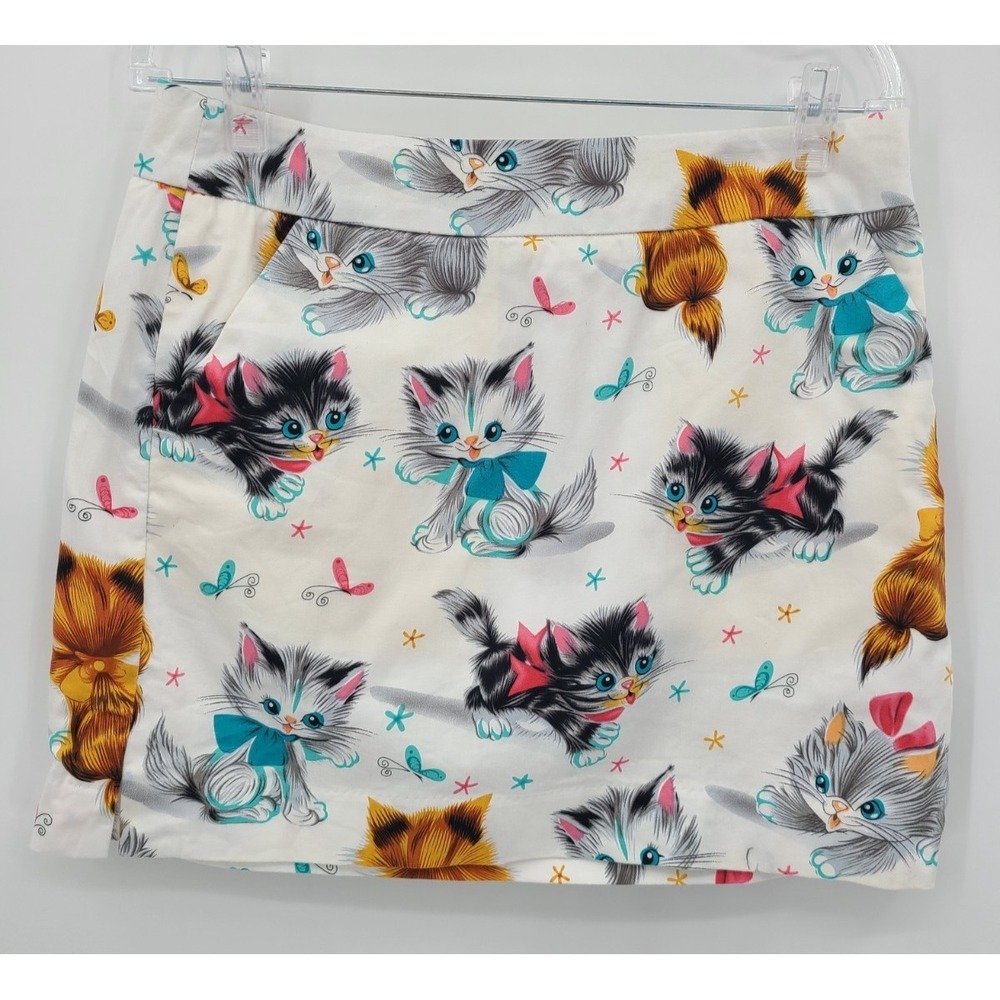 Loudmouth Ladies Golf Tennis Pickleball Skort Rare Kittens Cats Print Size 4